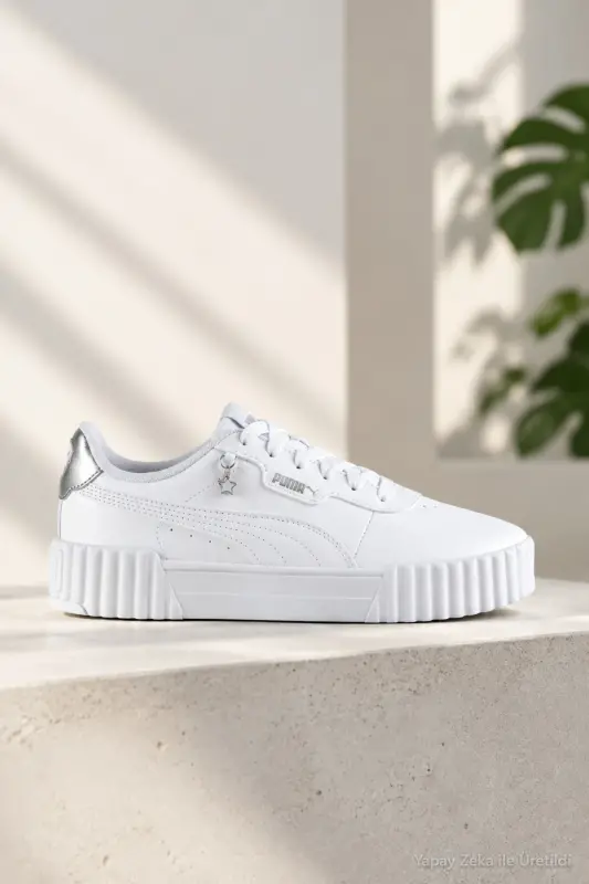 CR-2195 Kadın Beyaz Günlük Rahat Sneaker Comfort Anatomik Spor Ayakkabı - Beyaz-8837 - 1