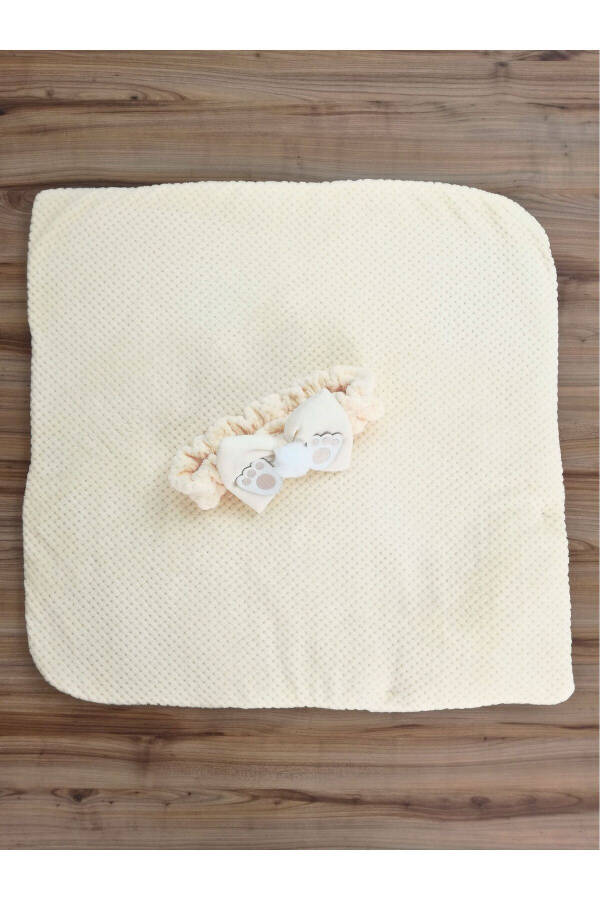 Cream Baby Blanket Swaddle Extra Soft Baby Wrap Hospital Discharge Gift Winter Blanket - 17