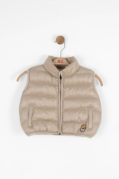 Cream baby girl lotus vest - 1