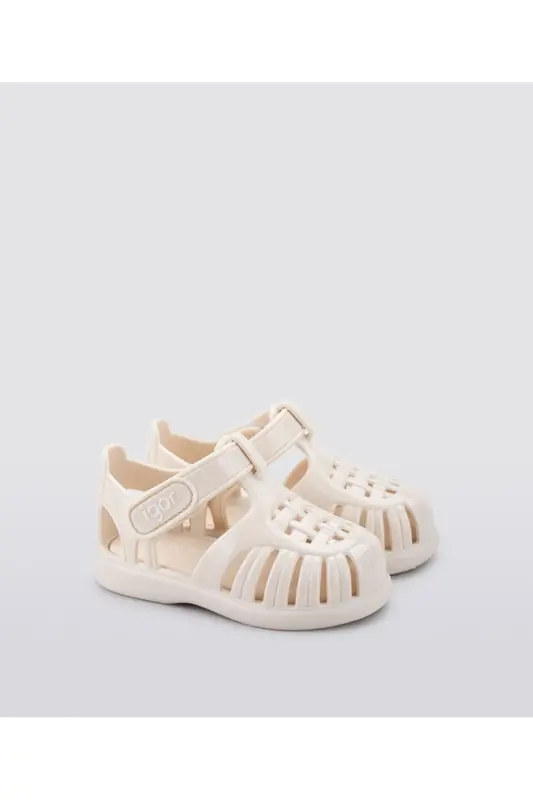 Cream Baby Sandals S10311 Tobby Gloss - 1