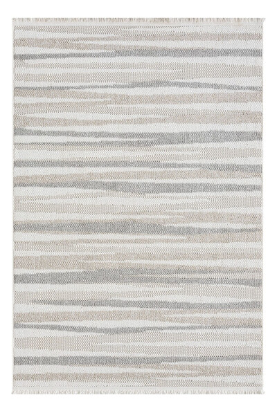 Cream Beige Grey Soft Textured Rug Carpet Living Room Kitchen Corridor Runner Woven Machine Rug 005 - 6