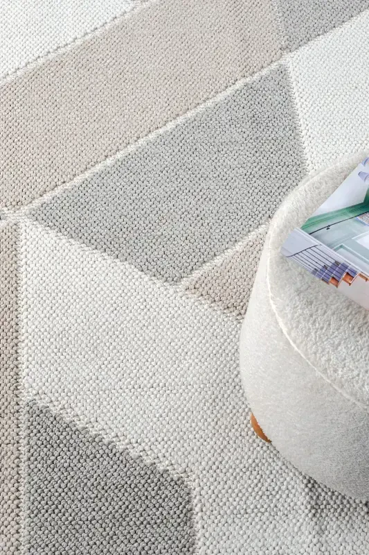 Cream Beige Grey Soft Touch Carpet Rug Kitchen Living Room Hall Runner Woven Machine Carpet 008-Cream 5 - 3