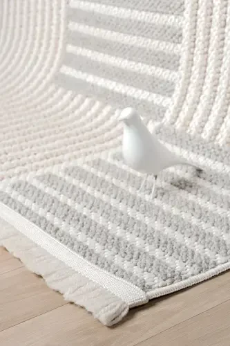 Cream Beige Grey Soft Touch Carpet Rug Living Room Kitchen Hallway Runner Woven Machine Carpet 009-Cream 3 - ELIZ HOME (1)