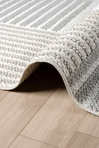 Cream Beige Grey Soft Touch Carpet Rug Living Room Kitchen Hallway Runner Woven Machine Carpet 009-Cream 3 - 3