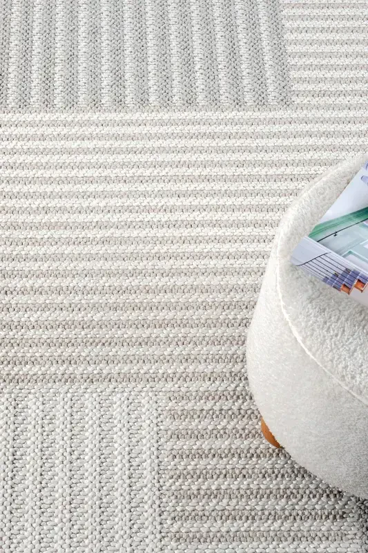 Cream Beige Grey Soft Touch Carpet Rug Living Room Kitchen Hallway Runner Woven Machine Carpet 009-Cream 3 - 5