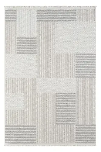 Cream Beige Grey Soft Touch Carpet Rug Living Room Kitchen Hallway Runner Woven Machine Carpet 009-Cream 3 - 8