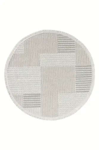 Cream Beige Grey Soft Touch Round Carpet Rug Kitchen Hallway Runner Woven Machine Carpet 009 DAİRE-Cream 4 - 6