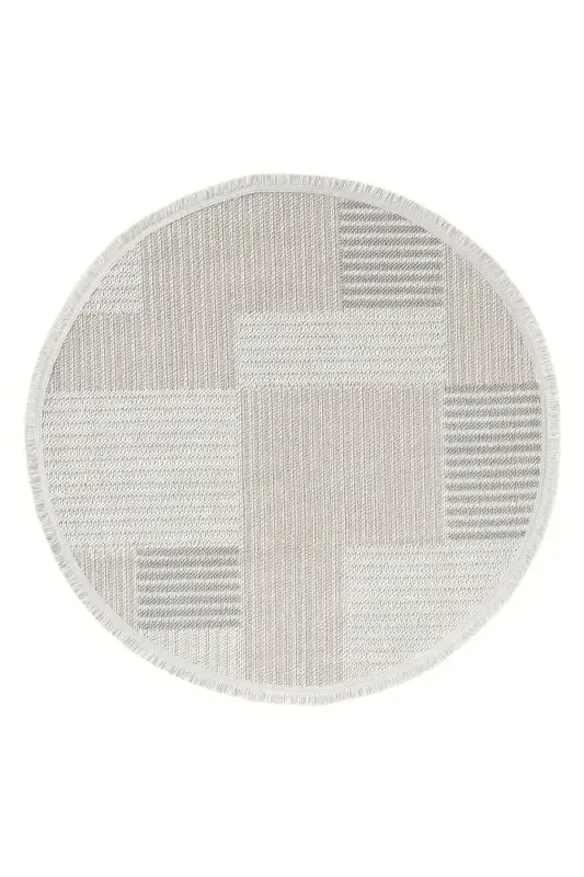 Cream Beige Grey Soft Touch Round Carpet Rug Kitchen Hallway Runner Woven Machine Carpet 009 DAİRE-Cream 4 - 6