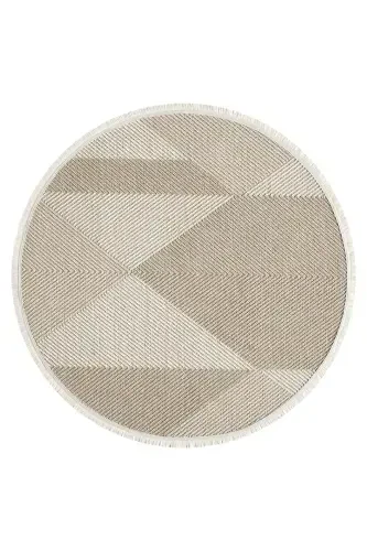 Cream Beige Mink Soft Round Carpet Living Room Kitchen Hallway Runner Woven Machine Carpet 002 DAİRE-Bej 10 - 5
