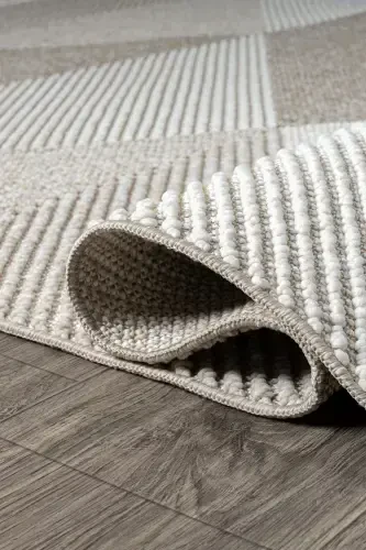 Cream Beige Mink Soft Touch Carpet Rug Living Room Kitchen Hallway Runner Woven Machine Made Carpet 002-Cream - 3