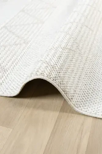 Cream Beige Soft Woven Carpet Kilim Living Room Kitchen Hallway Runner Woven Machine Carpet 0017-Cream 15 - ELIZ HOME (1)