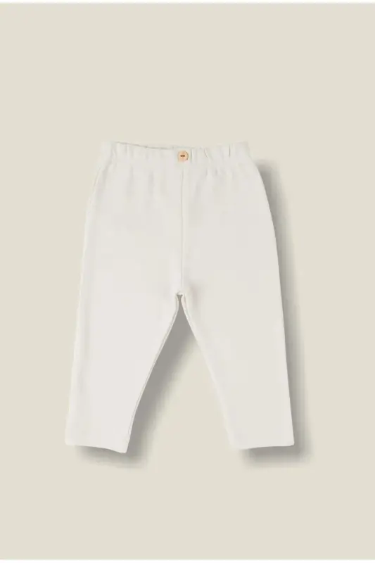 Cream Cotton Baby Tights - 4