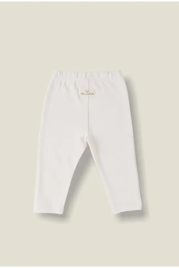 Cream Cotton Baby Tights - 2