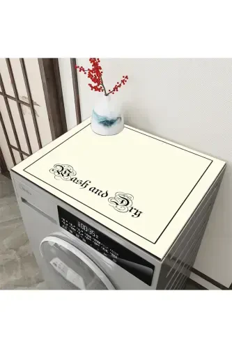 Cream Dryer Washing Machine Cover Protection Mat Waterproof Non-slip Washable-PATTERN - 1