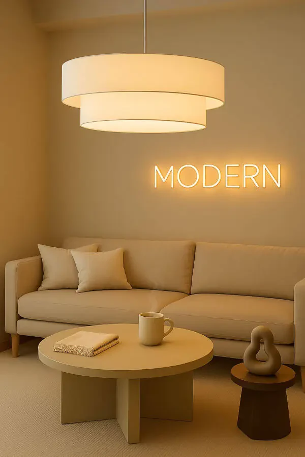 Cream Finlin Pendant Chandelier - 1