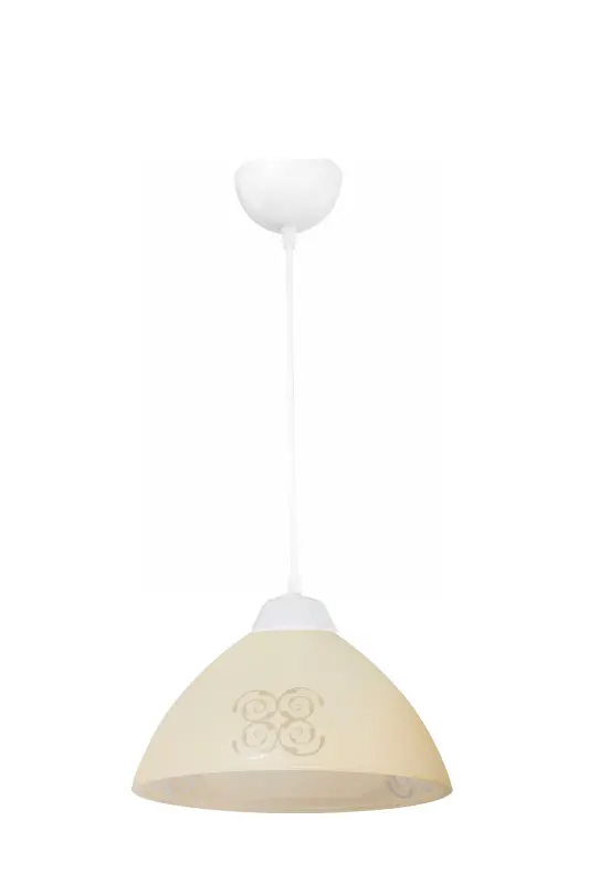 Cream Glass Pendant Chandelier Bedroom Living Room Kitchen Corridor Lamp-Cream - 2