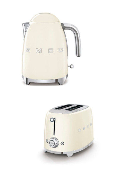 Cream Kettle and 2-in-1 Toaster Set (Klf03-tsf01creu) - SMEG