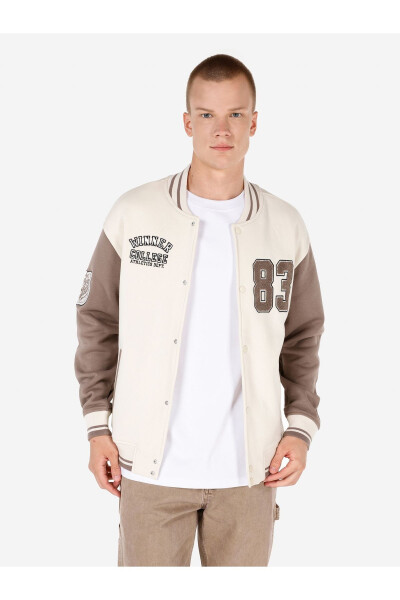 Cream men's jacket - 1