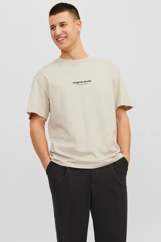 Cream Men's T-Shirt - 1