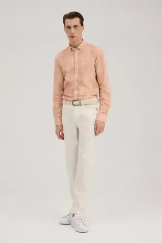 Cream Slim Fit 5 Pocket Sports Trousers - JAKAMEN (1)