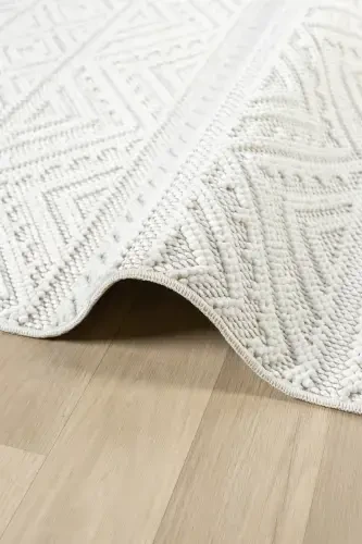 Cream Soft Woven Carpet Rug Living Room Kitchen Hallway Runner Woven Machine Carpet 0018-Cream 20 - 3