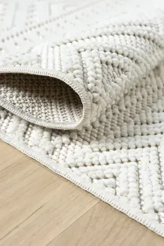 Cream Soft Woven Carpet Rug Living Room Kitchen Hallway Runner Woven Machine Carpet 0018-Cream 20 - 6