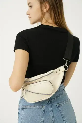 Cream Women's Waist and Crossbody Bag-Cream - 3