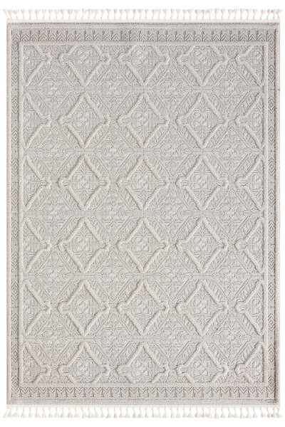 Cream Woven Washable Rug Hallway Living Room Lounge Kitchen Rug - 1