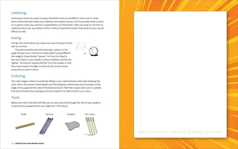 Create Your Own Graphic Novel: A Guide for Kids: Write and Draw Your Own Book (Paperback) - 1