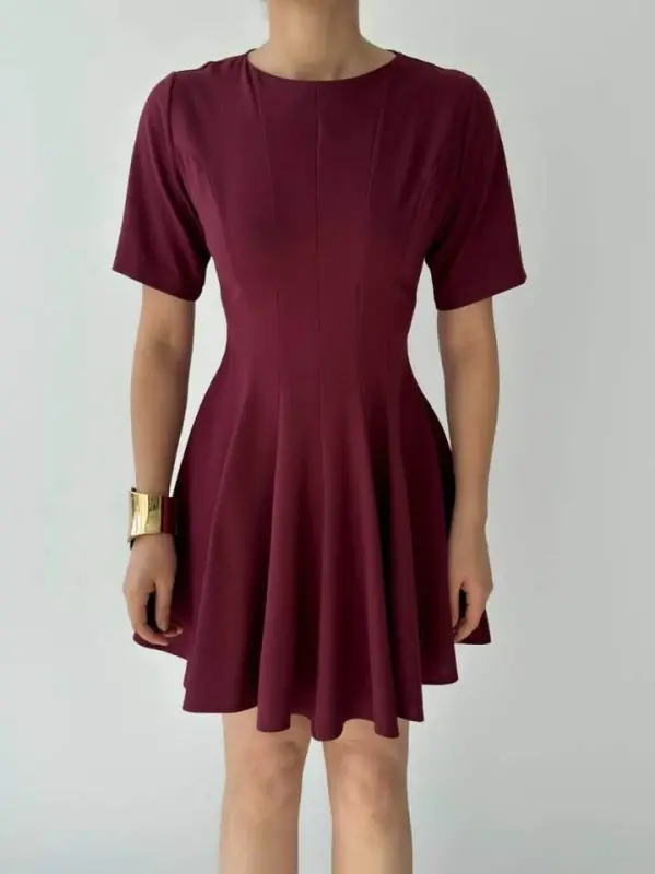 Crem Pleated Dress - 2