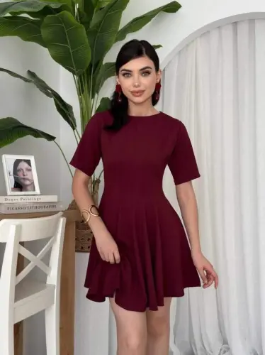 Crem Pleated Dress - 3