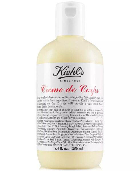 Creme de Corps Body Lotion with Cocoa Butter, 8.4 oz. No Color - 1