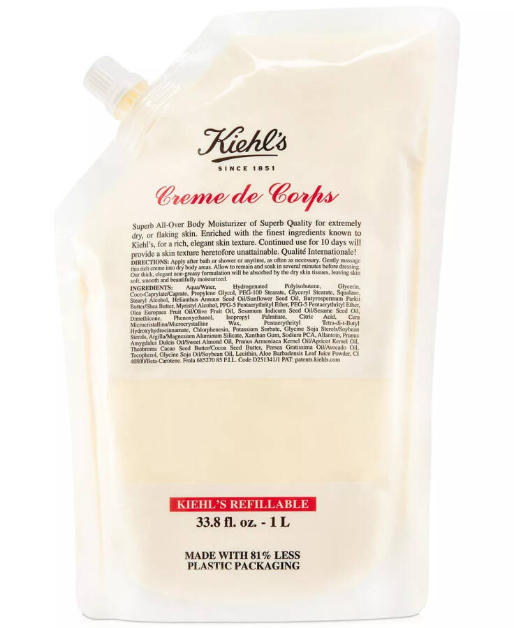 Creme de Corps Body Lotion with Cocoa Butter Refill, 33.8-oz. No Color - 1