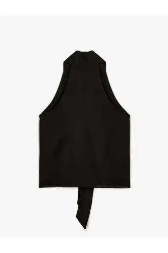 Crepe Fabric Accessory Detailed Scarf Tying Detailed - 4