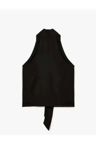 Crepe Fabric Accessory Detailed Scarf Tying Detailed - 4