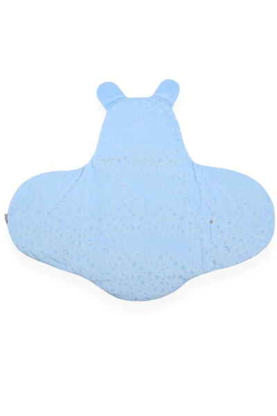 Crescent Moon and Star Pattern Baby Swaddle and Blanket - 3