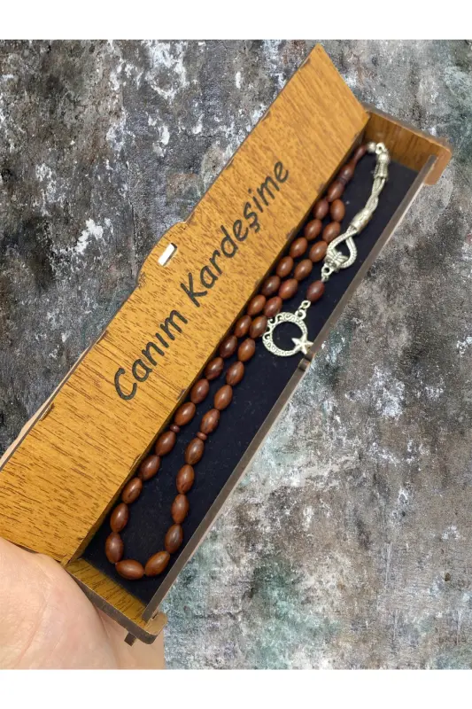 CRESCENT STAR TASSEL KUKA ROSARY-COFFEE12 - KANUNİ TESBİH