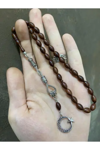 CRESCENT STAR TASSEL KUKA ROSARY-COFFEE12 - 3