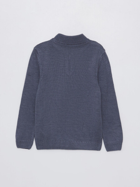 Crew Neck Basic Long Sleeve Boys Knit Sweater - 11