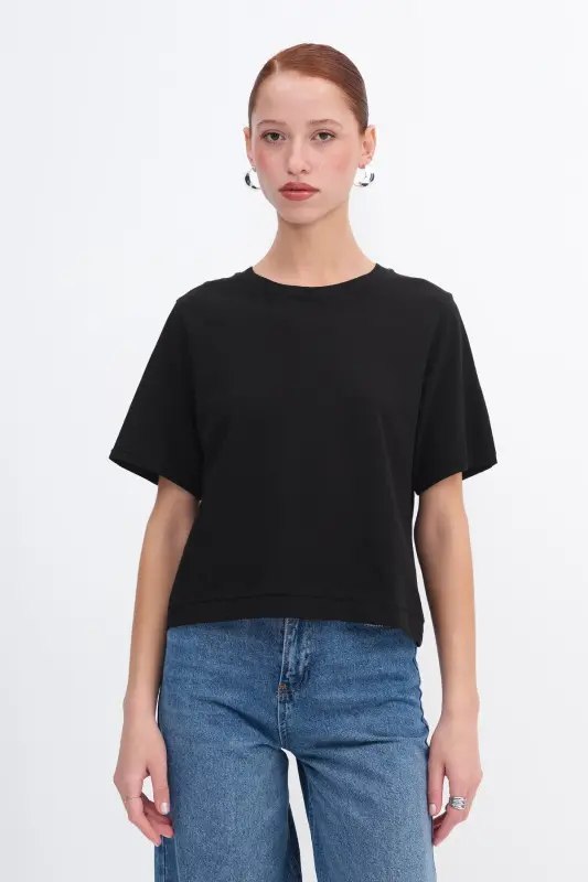 Crew Neck Basic T-shirt P1002-e8 - 2