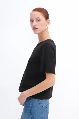 Crew Neck Basic T-shirt P1002-e8 - 5