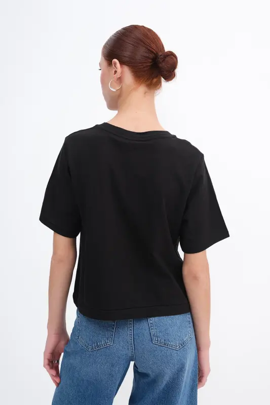 Crew Neck Basic T-shirt P1002-e8 - 6