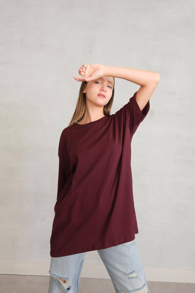 Crew Neck Basic T-shirt P10111-d7 - 2