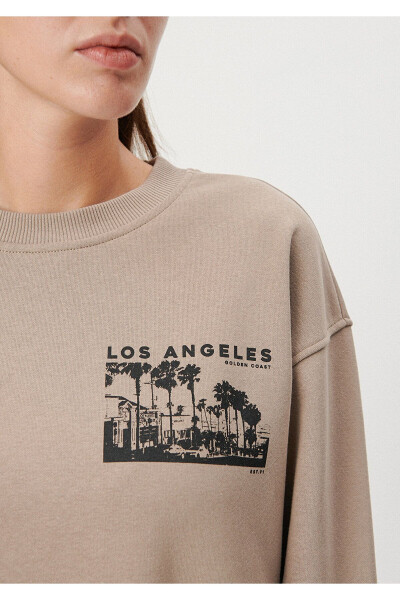 Crew Neck Beige Sweatshirt 1S10019-70364 - 23