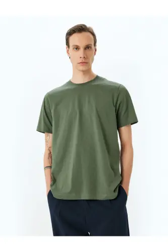 Crew Neck Cotton Regular Fit Short Sleeve Basic - 3