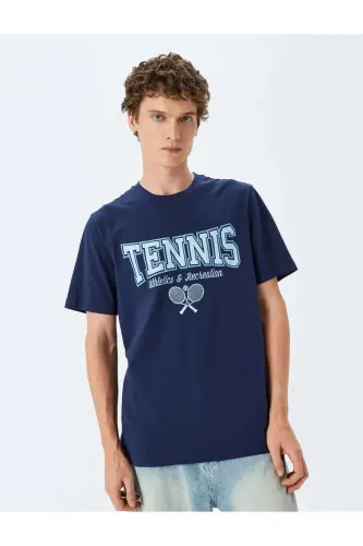 Crew Neck Cotton Regular Fit Short Sleeve Slogan - 3