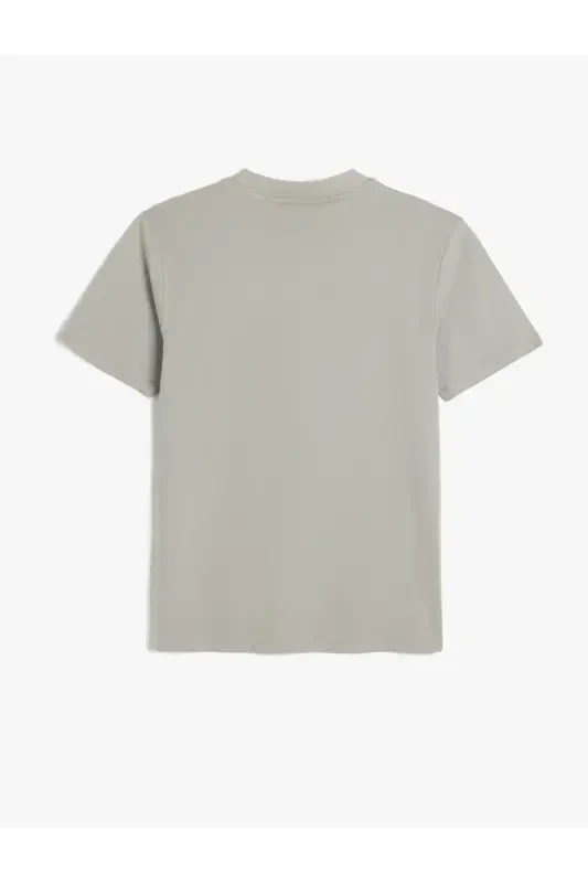 Crew Neck Cotton Short Sleeve Basic Slim Fit Tee - 2