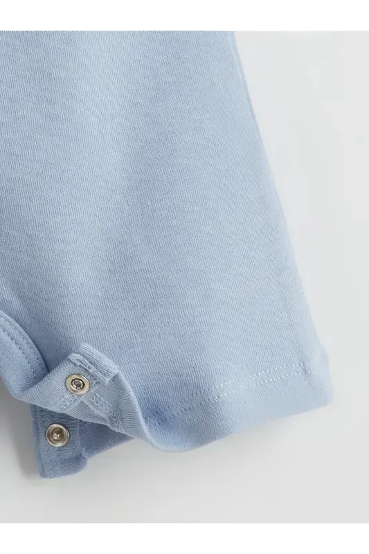 Crew Neck Giraffe Print Baby Boy Jumpsuit - 2