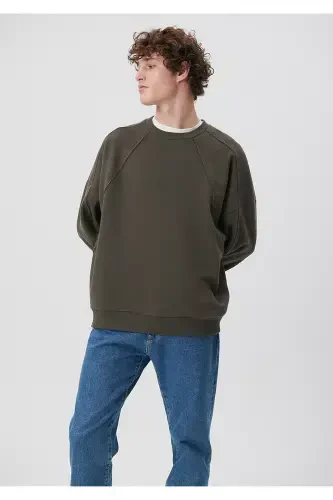 Crew Neck Gray Sweatshirt 0S10035-70090-Gray - MAVI (1)