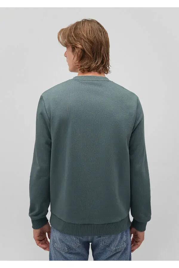 Crew Neck Green Basic Sweatshirt 065751-71577 - 4